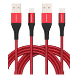 Cable Lightning, [certificado Mfi De Apple] 6 Pies [paquete