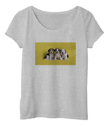 Remera Mujer Perros 6 Perrito Con Camisa De Vestir