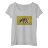 Remera Mujer Perros 6 Perrito Con Camisa De Vestir