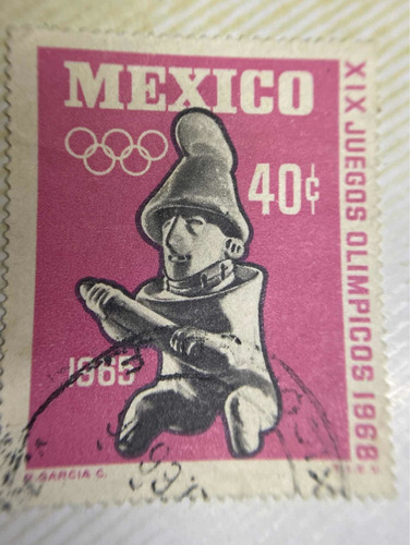 Sello Primera Serie Pre-olímpica Los 19 Juegos 1968