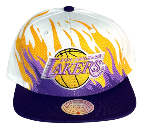 Gorra Mitchell And Ness Nba Hot Fire Snapback Hwc Lakers