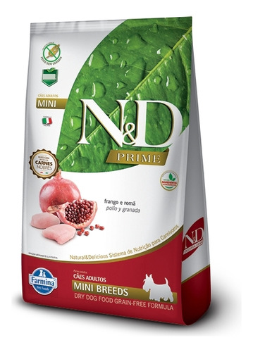 N&d Grain Free Adult Mini Pollo Y Granada 2.5kg