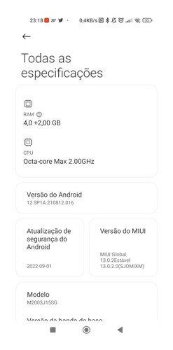 Celular Redmi Note 9 - 4,0 Ram - 128 Gb