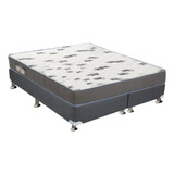 Cama Box Queen: Colchão D33 Ortobom  Light+base Crc Suede C