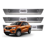 Kit Soleira De Porta Renault Kwid Aço Inox Escovado