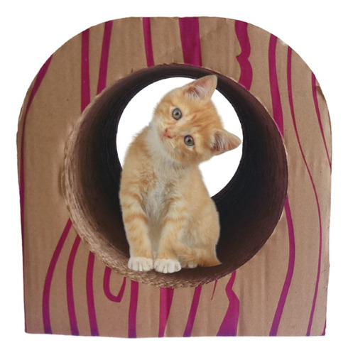 Arranhador Gato Arranhador Para Gato Papelão Tunel Brinquedo