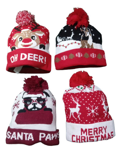 2 Gorros Navideños, Decorativos Para Toda La Familia