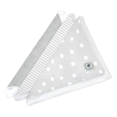 Nap Set 3 Toallitas Bebé Gris Algodón Absorbente Recién Nacidos 28x28cm | Meses sin interés