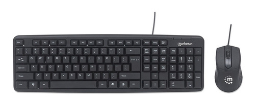 Kit Teclado + Mouse Óptico Manhattan 178464 Usb Alámbrico