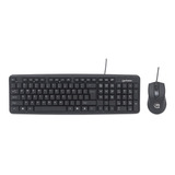 Kit Teclado + Mouse Óptico Manhattan 178464 Usb Alámbrico