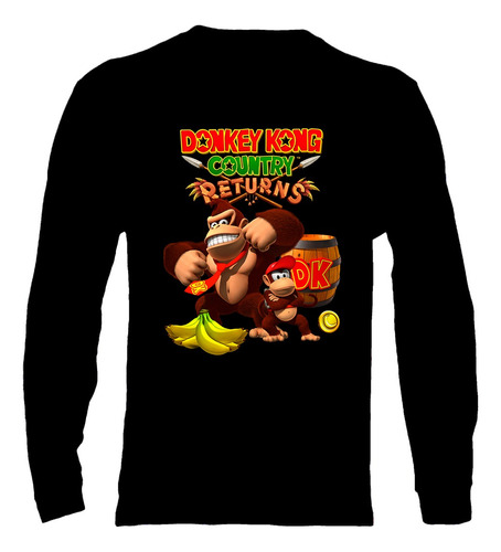 Polera Manga Larga Donkey Kong - Ver 01 - Country Returns