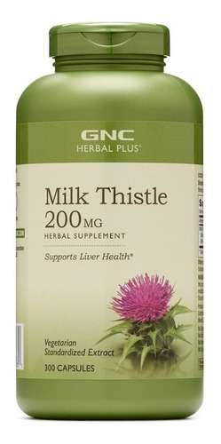 Gnc I Herbal Plus I Milk Thistle I 200mg I 300 Capsules