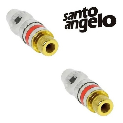 2 Plug Conector Rca Fêmea 6mm Santo Angelo
