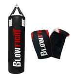 Saco De Pan70cm+2 Pares De Luva De Bate Saco Blow Fight