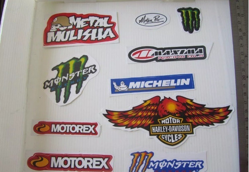 Sticker Tuning Moto Auto Monster Michelin Motorex Maxima Foto 4