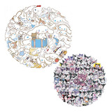 Sticker Pegatinas De Sanrio Serie Cinnamoroll Y Kuromi 