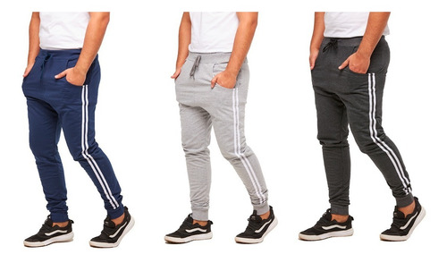 Combo 3 Calças Moletom Skinny Sport Luxo Oferta Atacado M1