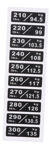 Etiquetas De Pila De Pesas Etiquetas De Peso De 94,5 Kg A