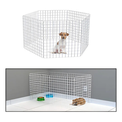 Cercadinho Para Cachorro Pequeno Porte Tipo Móvel Cor Branco | Frete grátis