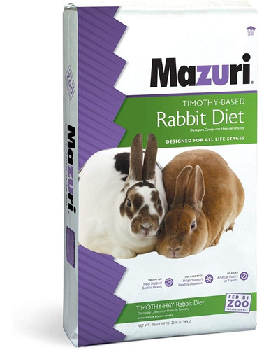 Alimento Mazuri P/conejo Rabbit Diet Timothy-based 11.34 Kg