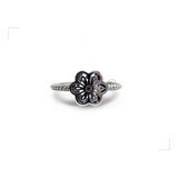 Anillo Rosa Calada Hecho En Plata Esterlina 925