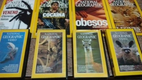 4 Revistas Nat Geo En Español + 4 Vhs