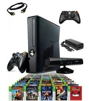 Xbox 360 Slim 250g +  Juegos  +2 Controles +2 Obsequios