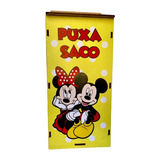 Puxa Saco Parede Mickey E Minnie Mdf Organizador De Sacolas 