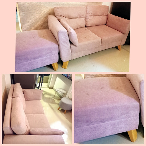 Sofa Moderno De  Dos Puestos Más Silla Auxiliar. 