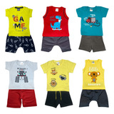 Kit Conjunto Infantil Verão 12 Peças Atacado Sortido