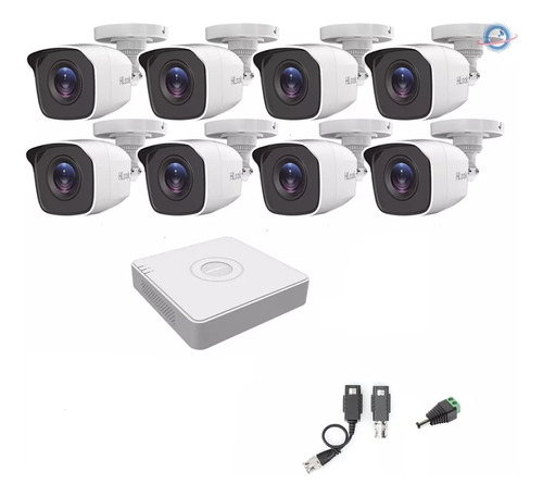 Kit 8 Camaras Hikvision Cctv 1080p 2mpx  Dvr 16 2tb