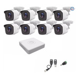 Kit 8 Camaras Hikvision Cctv 1080p 2mpx  Dvr 16 2tb