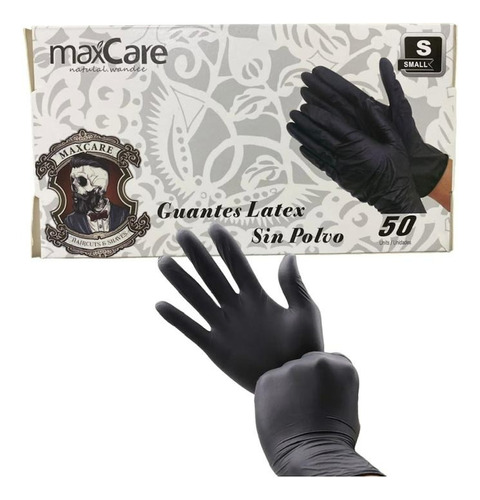 Guantes De Látex Negros Talla S 50 Unidades