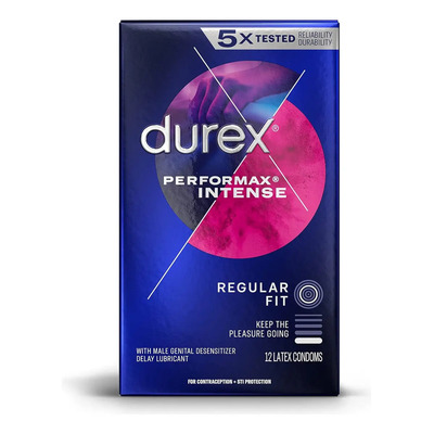Durex Performax Intense Condones Refugar Fit Con 12 Piezas | Envío gratis