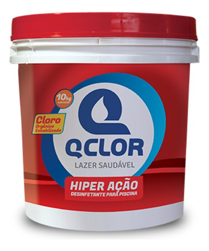 Salvador Cloro 60% Balde 10kg Hiperacao Qclor Piscina