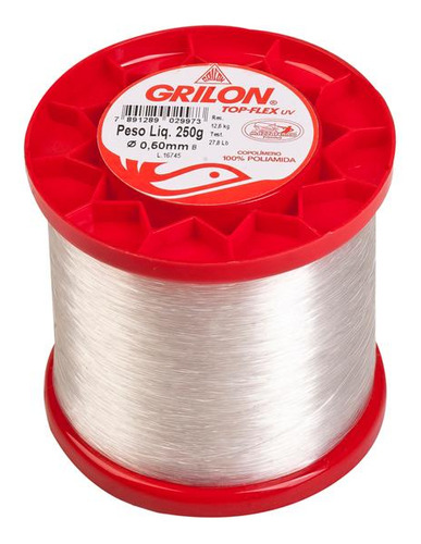 Linha Pesca Grilon 0,50mm 250g Branca