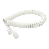 Cable Rulo Espiral Telefono 8m Rg9 Blanco