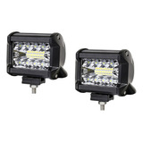 Par Faros Led Auxiliar 60w 18 Led 4x4 Cuatri Utv Moto 12/24v