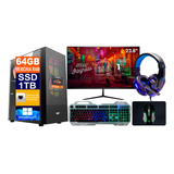 Pc Gamer Ryzen 7 5700x 1tb, 64gb Rx 580 8gb + Monitor 24p