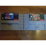 Lote De 2 Juegos Para Super Nintendo Snes Originales A