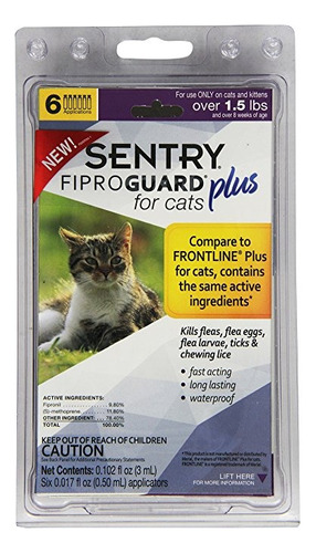 Sentry Fiproguard Plus Para Gatos, Squeeze-on