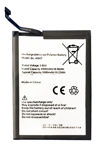 Batería Compatible Con Tecno Spark 6   Bl-49ht De 5000mah