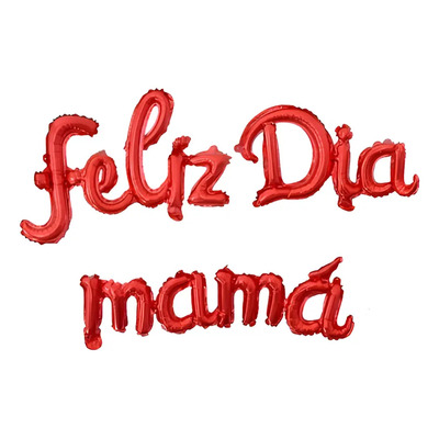 Letrero Globo Letra Dimarlo Rojo Día de las Madres 40 cm Papel Metalizado | MercadoLibre