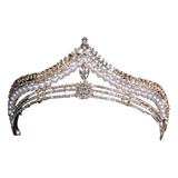 Elegante Corona De Perlas Para Diadema De Princesa Reina Con