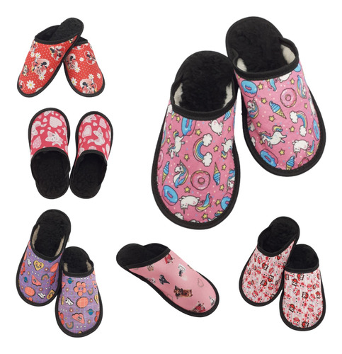 Pantufa Infantil Feminina Senza Spina Diversas Estampas