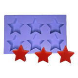 Molde Forma Silicone Sabonete Estrelas Mini