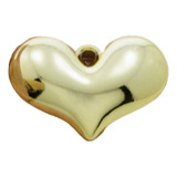 Dije Corazón Plastimetal Dorado 60x35mm Bisutería 10 Pzs