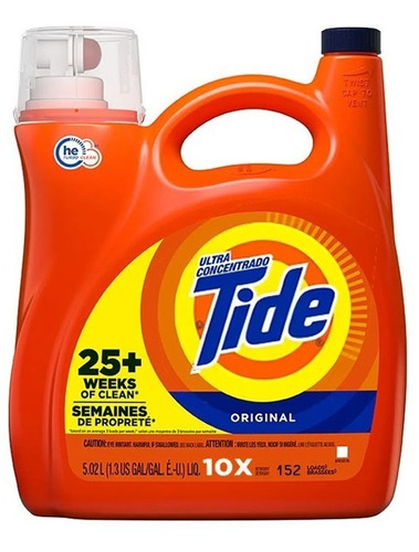 Detergente Tide Original Liquid - L a $164400