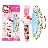  Hello Kitty Kuromi Reloj Digital Infantil + Proyector Kids