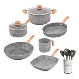  Set Stone Sarten Wok Bifera Jarro Hudson Induccion Forjado